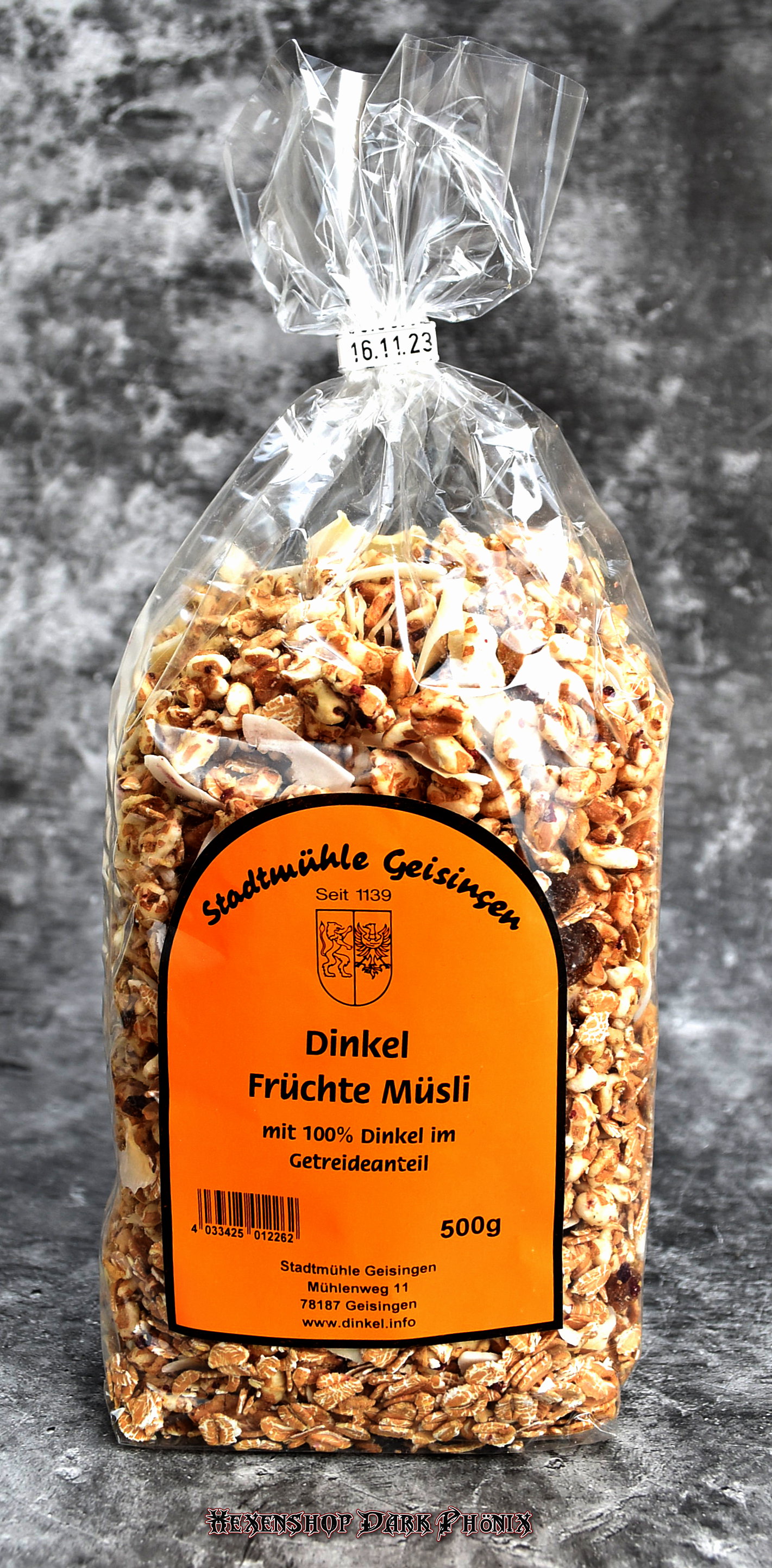 Dinkel Früchte Müsli mit gepufftem Dinkel 500g | Esoterik Fachgeschäft