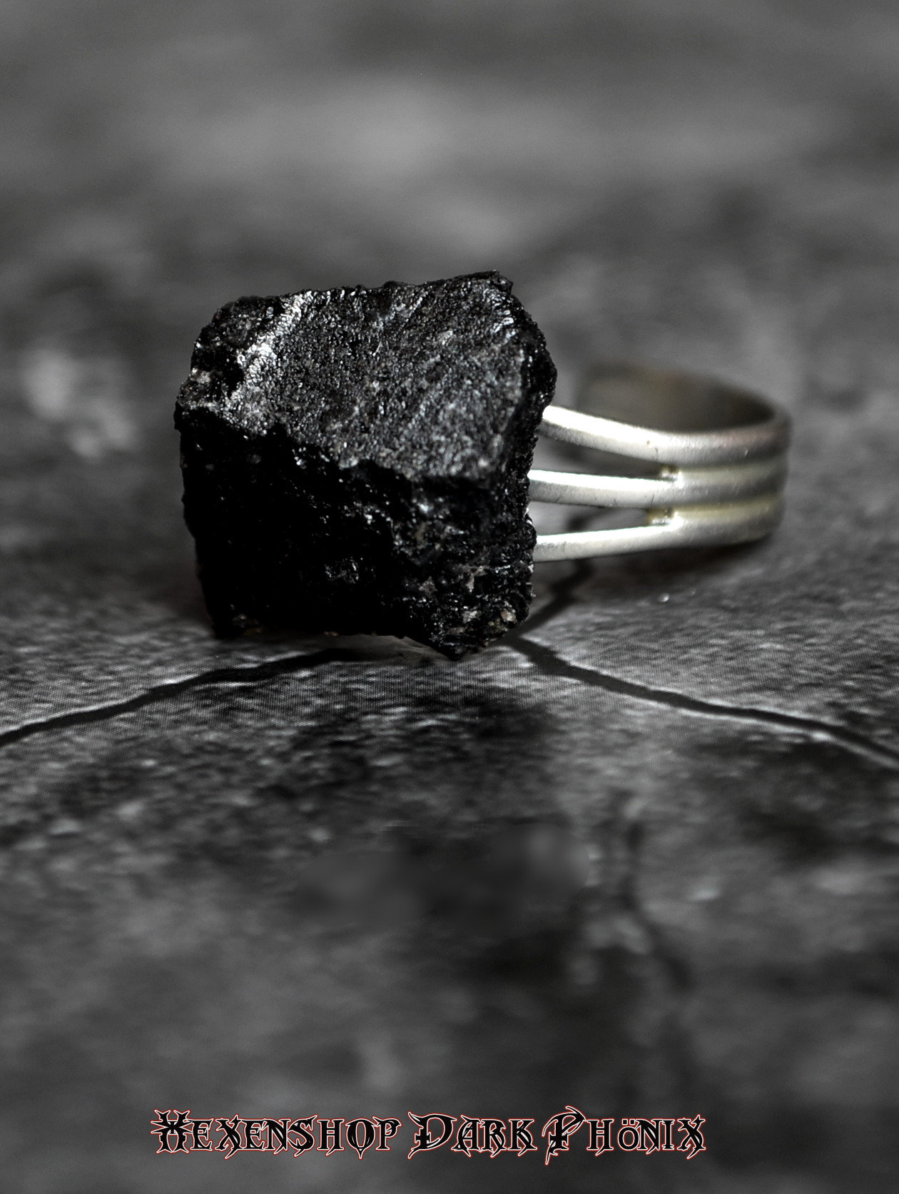 Ring Per aspera ad astra schwarz | Esoterik Fachgeschäft