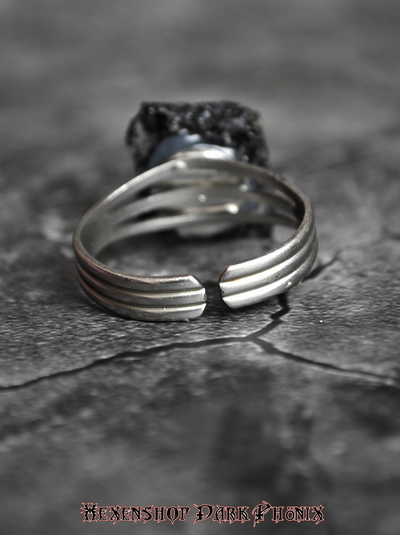 Ring Per aspera ad astra schwarz | Esoterik Fachgeschäft