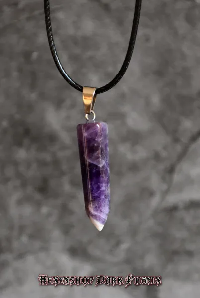 Hexenshop Dark Phoenix Amethyst Spitze Anhaenger Facettiert