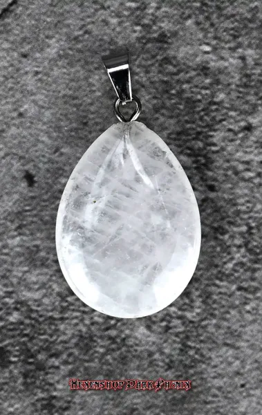 Hexenshop Dark Phönix Bergkristall Tropfen Anhänger Halbedelstein