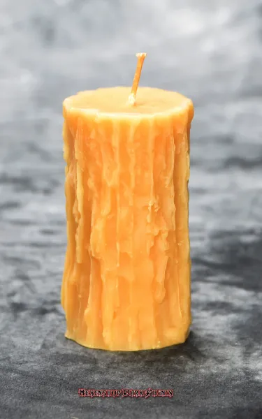 Hexenshop Dark Phönix Bienenwachskerze Baumstamm