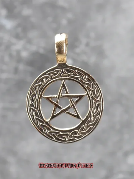 Hexenshop Dark Phönix Bronzeanhänger Pentagramm