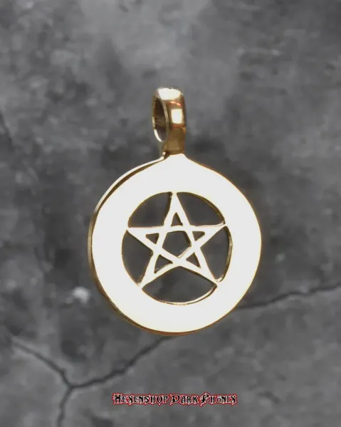 Hexenshop Dark Phönix Bronzeanhänger Pentagramm