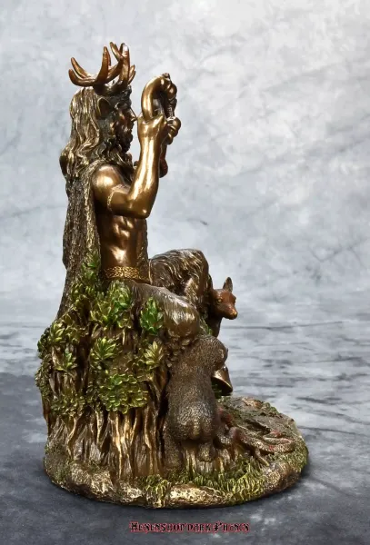 Hexenshop Dark Phönix Cernunnos Keltische Götterfigur bronziert