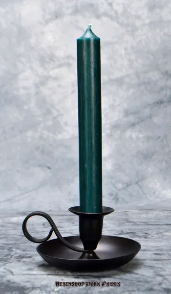 Hexenshop Dark Phönix Grün Durchgefärbte Ritualstabkerze
