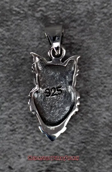 Hexenshop Dark Phönix Eule mit keltischen Knoten Triquetta 925er Silber