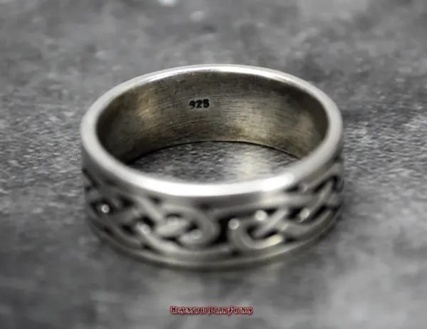 Hexenshop Dark Phönix Keltischer Knoten Bandring Silber 925er