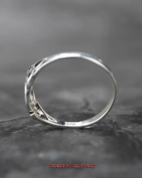 Hexenshop Dark Phönix Keltische Triskele Triqueta Silberring 925er
