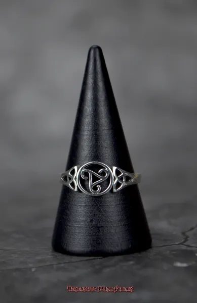 Hexenshop Dark Phönix Keltische Triskele Triqueta Silberring 925er