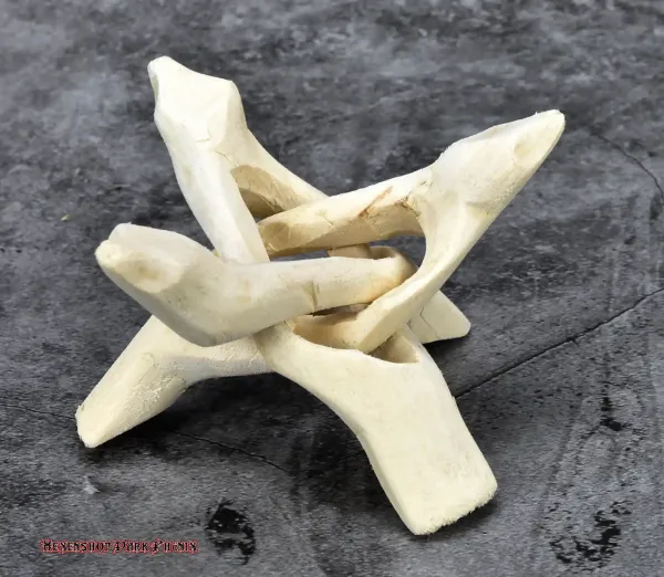Hexenshop Dark Phönix Krobra Dreifuß Hell Holz Kugelständer 10cm
