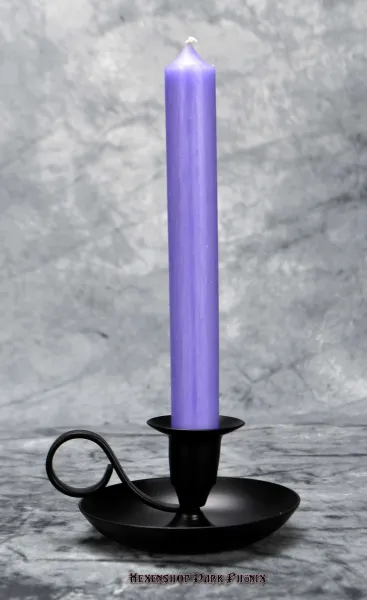 Hexenshop Dark Phönix  Violett Durchgefärbte Ritualstabkerze