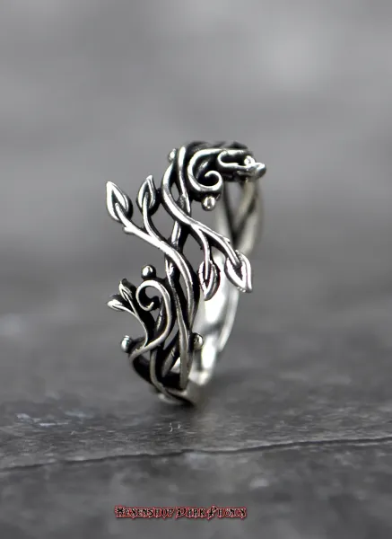 Hexenshop Dark Phönix Leaves 925er Silberring