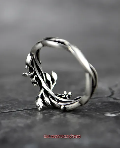 Hexenshop Dark Phönix Leaves 925er Silberring