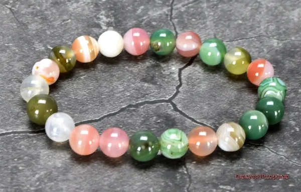 Hexenshop Dark Phönix Multicolor Achat Kugelarmband Ø 8 mm