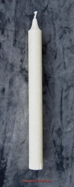 Hexenshop Dark Phönix Öko Durchgefärbte Ritualstabkerze in Weiß