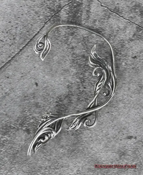 Hexenshop Dark Phönix Ohrstecker Elfish 925 Silber Links