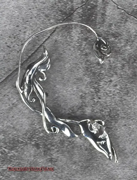 Hexenshop Dark Phönix Ohrstecker Elfish 925 Silber Links