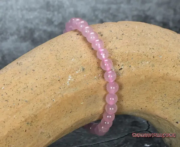 Hexenshop Dark Phönix Rosenquarz Kugelarmband Ø 0,5cm