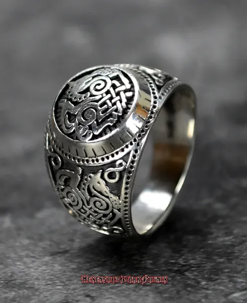 Hexenshop Dark Phönix Sleipnir mit Lemniskate Silberring 925er