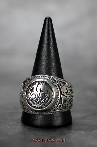 Hexenshop Dark Phönix Sleipnir mit Lemniskate Silberring 925er