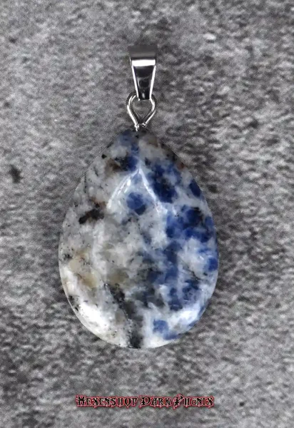 Hexenshop Dark Phönix Sodalith Tropfen Anhänger Halbedelstein