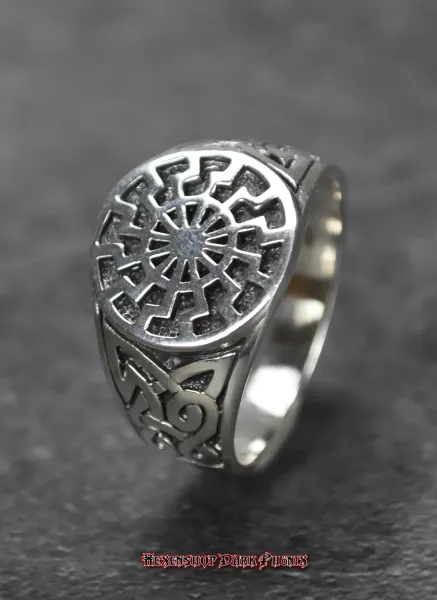 Hexenshop Dark Phönix Sonnenrad Silberring 925er