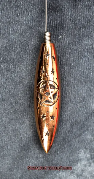 Hexenshop Dark Phönix Tensor Kupfer Pentagramm Sterne Einhandrute