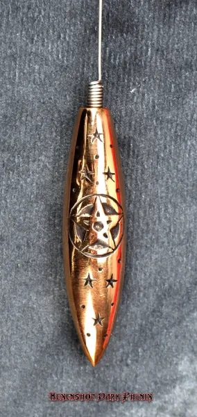 Hexenshop Dark Phönix Tensor Kupfer Pentagramm Sterne Einhandrute