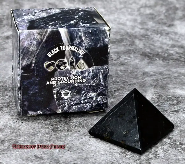 Hexenshop Dark Phönix Turmalin Set Pyramide Halbedelstein