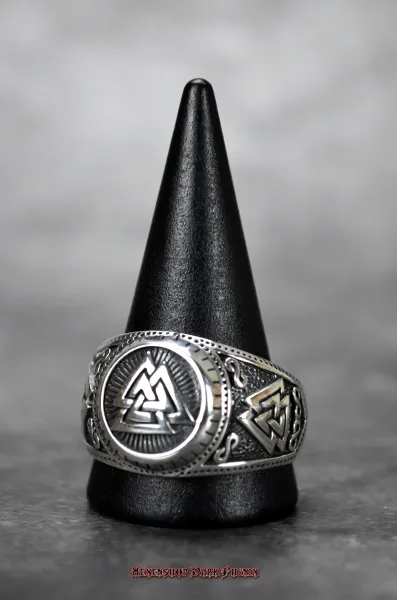 Hexenshop Dark Phönix Valknut Silberring 925er