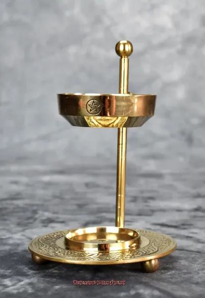 Hexenshop Dark Phönix Weihrauchbrenner Pentagramm für Teelichter