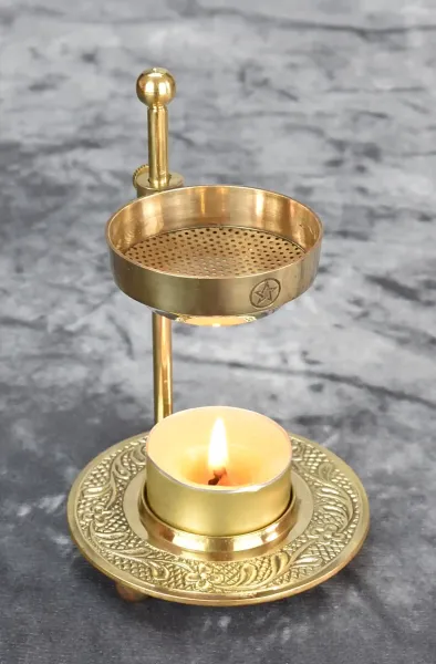 Hexenshop Dark Phönix Weihrauchbrenner Pentagramm für Teelichter