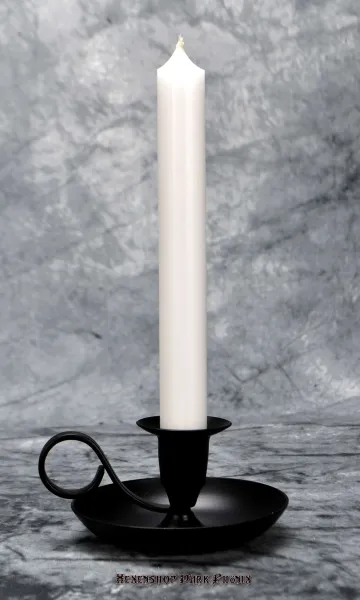 Hexenshop Dark Phönix Weiß Durchgefärbte Ritualstabkerze