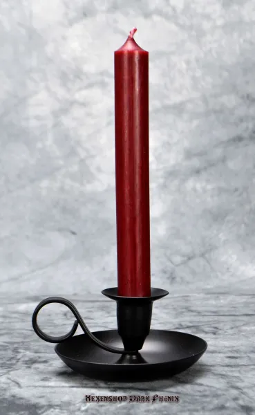 Hexenshop Dark Phönix Rot Durchgefärbte Ritualstabkerze