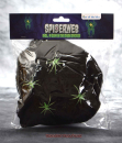 Hexenshop Dark Phönix Schwarzes Deko Dehnungs Spinnennetz 40g mit vier Glow in the Dark Spinnen