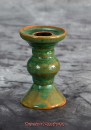 Hexenshop Dark Phönix Vintage Grün Glasierter Ton Stabkerzenhalter