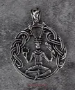 Hexenshop Dark Phönix Cernunnos mit Schlange und Torques 925er Silber Anhänger