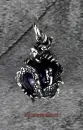 Hexenshop Dark Phönix Drache mit drehbarer Amethyst Kugel 925er Silber Anhänger