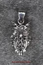 Hexenshop Dark Phönix Eule mit keltischen Knoten Triquetta 925er Silber