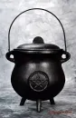 Hexenshop Dark Phönix Extra großer gusseiserner Hexenkessel mit Pentagramm