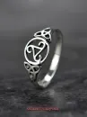 Hexenshop Dark Phönix Keltische Triskele Triqueta Silberring 925er