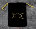 Hexenshop Dark Phönix Schwarzer Samtbeutel Triple Moon