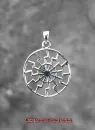 Hexenshop Dark Phönix Sonnenrad Silberanhänger 925er