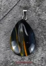 Hexenshop Dark Phönix Tigerauge Tropfen Anhänger Halbedelstein
