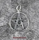 Hexenshop Dark Phönix Weiblicher verknoteter Pentagramm Anhänger Klein 925er Silber
